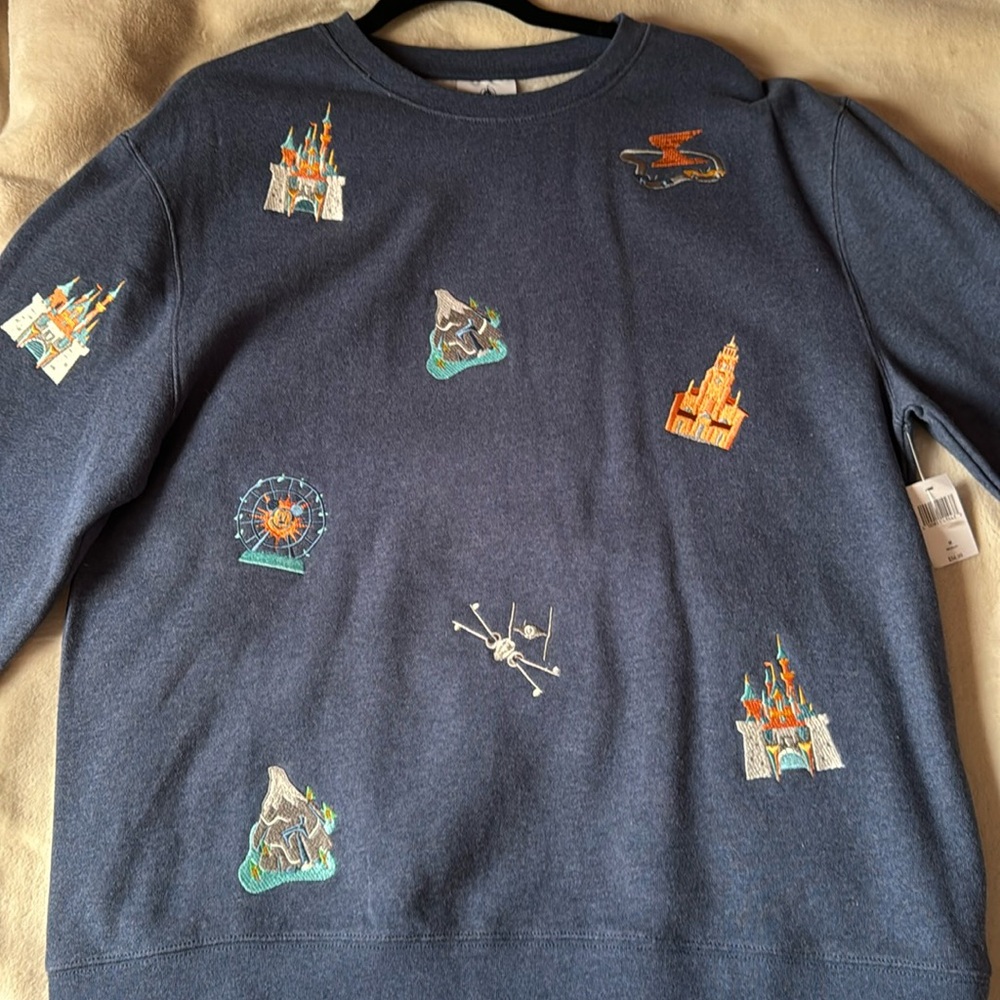 Blue Disney crewneck. Brand new